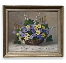 Tableau "Bouquet de fleurs" signé A. DUPLAIN