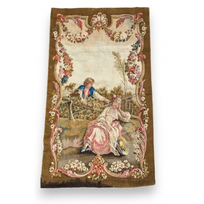  Tapisserie Gobelin "Scène galante". sur  Moinat SA  - Antiquités décoration