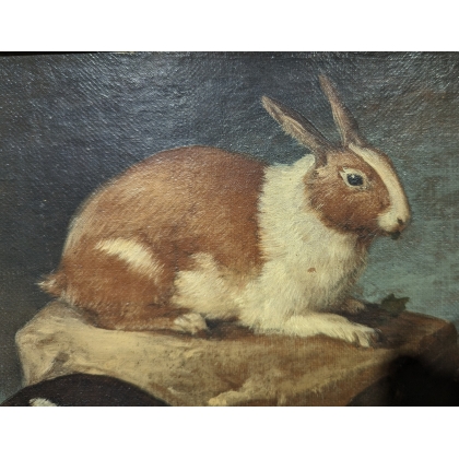 Tableau \"Deux lapins\"