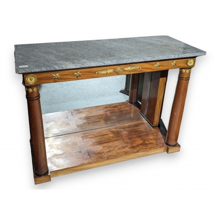 Empire console table, in mahogany and black wood. at  Moinat SA  - Antiques and home décor