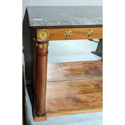 Empire console table, in mahogany and black wood. at  Moinat SA  - Antiques and home décor