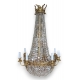 Lustre Mongolifière à 8 lumières en bronze doré