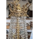 Lustre Mongolifière à 8 lumières en bronze doré