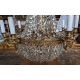 Lustre Mongolifière à 8 lumières en bronze doré