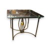  Table carrée, pied en en fer forgé et sur  Moinat SA  - Antiquités décoration