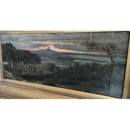 Paintings | Oil on canvas “Landscape of Provence” Moinat SA  – Antiques and home décor