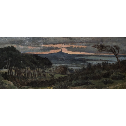 Paintings | Oil on canvas “Landscape of Provence” Moinat SA  – Antiques and home décor