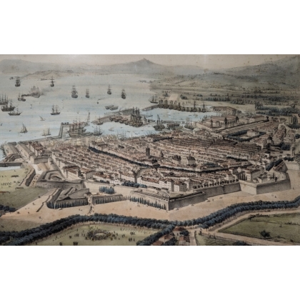 Gravure "Toulon" par A. GUESDON