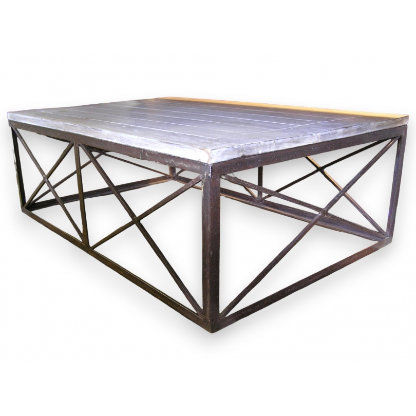  Table basse, modèle Biarritz, plateau sur  Moinat SA  - Antiquités décoration