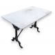 Table de bistrot plateau marbre