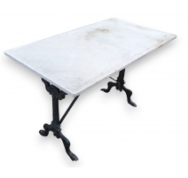 Table de bistrot plateau marbre