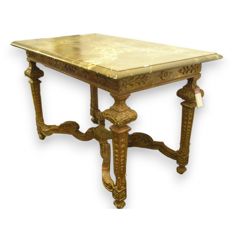 Louis XIV-style console table with faux marble top by  Moinat SA  - Antiques and home décor