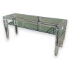 Plexiglas console table with 2 glass tops