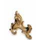 Paire de chenets Louis XV en bronze doré et fonte