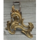 Paire de chenets Louis XV en bronze doré et fonte