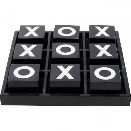 Tic-tac-toe en résine noir et blanc