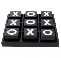 Tic-tac-toe en résine noir et blanc