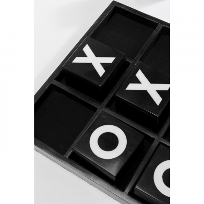 Tic-tac-toe en résine noir et blanc