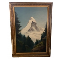 Tableau "Cervin" signé R. de LAUREDAY