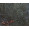 Tableau \"Cervin\" signé R. de LAUREDAY