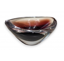 Coupe ovale en verre Orrefors