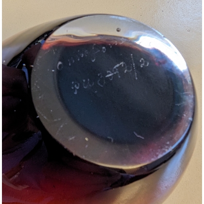 Coupe ovale en verre Orrefors