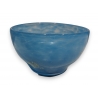 Coupe ronde en verre bleu DAUM