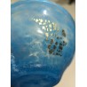 DAUM blue glass round glass