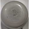 Signed white and blue glass round glass