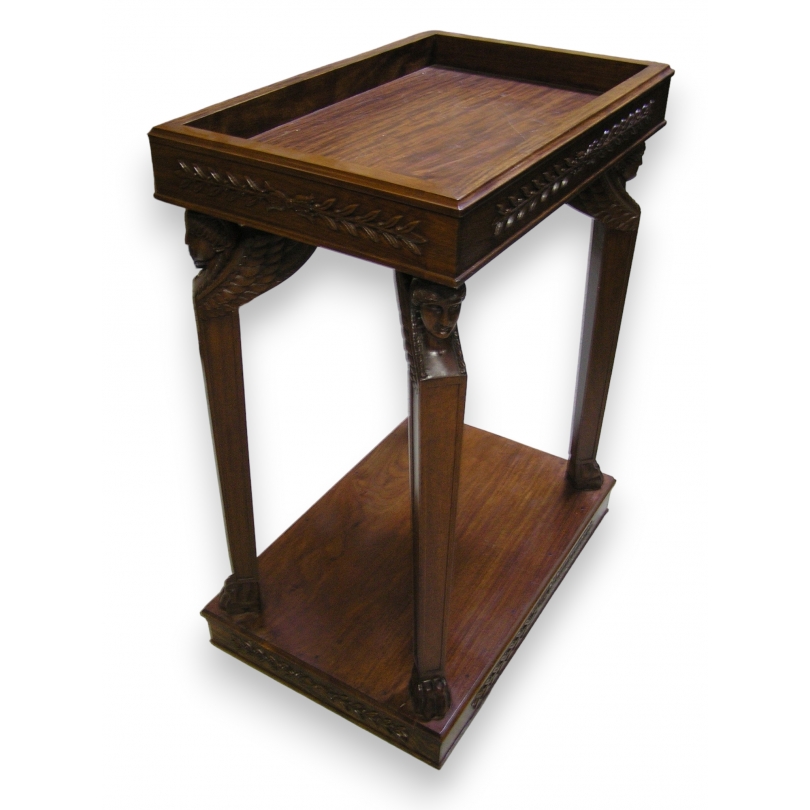 Carved exotic wood console table, from  Moinat SA  - Antiques and home décor