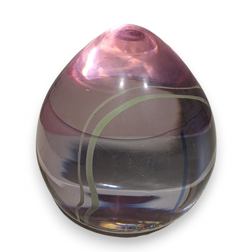 KOSTA BODA pink paperweight