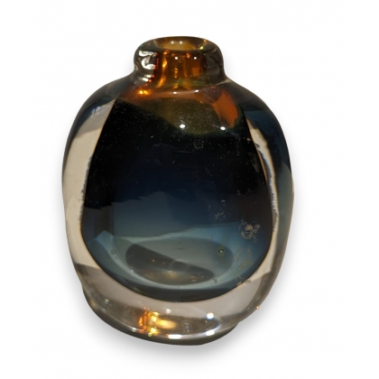 Vase orange et bleu KOSTA BODA
