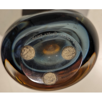 Vase orange et bleu KOSTA BODA