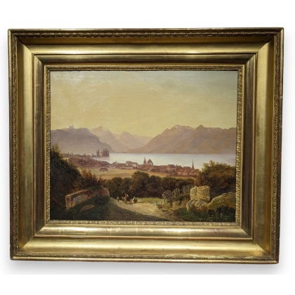 Tableau \"Cully sur le Lac Léman\"