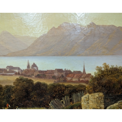 Tableau \"Cully sur le Lac Léman\"