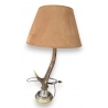 Lampe corne de cerf et métal argenté
