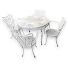 Ensemble de jardin en fer forgé blanc