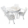Ensemble de jardin en fer forgé blanc