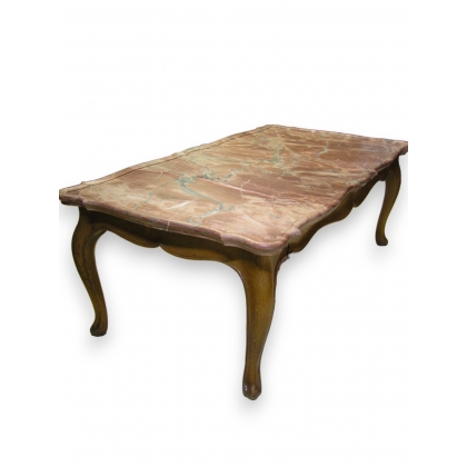 Table basse, style Louis XV, en chêne