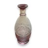 Glass carafe engraved with birds, red