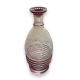 Carafe en verre gravé oiseaux, rouge