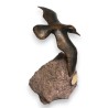 Mouette en bronze sur une pierre