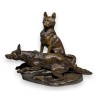 Bronze \"Bergers allemands\" signé T CARTIER