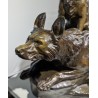 Bronze \"Bergers allemands\" signé T CARTIER
