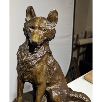 Bronze \"Bergers allemands\" signé T CARTIER