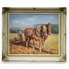 Tableau \"Les labours\" signé E. DUCRET