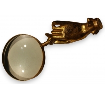 Loupe main dorée