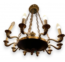 Lustre style Empire en bronze