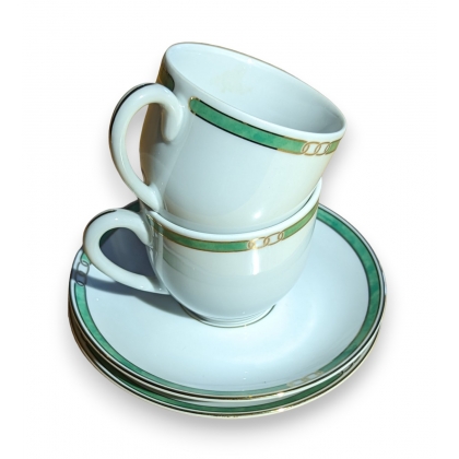 Paire de tasses et sous-tasses Christofle