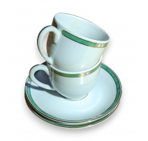 Paire de tasses et sous-tasses Christofle